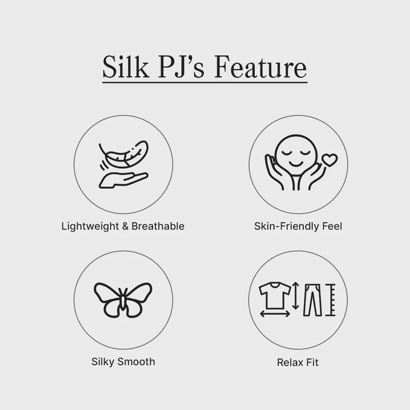 Premium Silk Pajama Suit - White